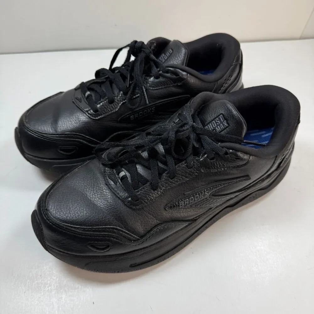 Brooks Ghost Max L 1104431D072 Mens US 10 D Running Shoes Black Leather Sneaker